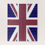 Engelstalige vlag, vlag van Groot-Brittannië Legpuzzel<br><div class="desc">Engelstalige vlag, Groot-Brittannië Flag puzzle De vlag is gemaakt van afbeeldingen stenen: de blauwe achtergrond is rechthoekig gevormd blauw saffier. De rode strepen zijn rechthoekige roebels. De sterren zijn diamanten.</div>