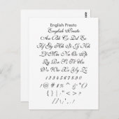 Engelstalige voorbeeldkaart Presto - Zazzle Font Briefkaart (Voorkant / Achterkant)
