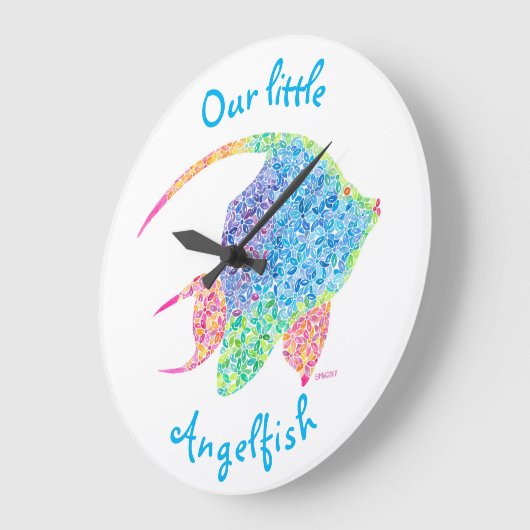 Engelstalige wandklok (Hoek)