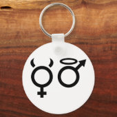 engeltje en duivelpictogram sleutelhanger (Voorkant)