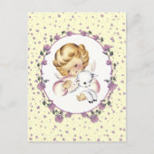 engeltje met lam Pasen Feestdagenkaart (Voorkant)