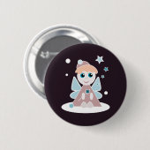 Engeltje Ronde Button 5,7 Cm (Voorkant /achterkant)