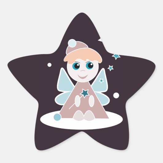Engeltje Ster Sticker (Voorkant)