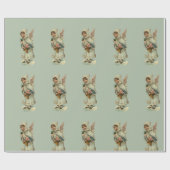 engeltjes cadeaupapier (Vlak)