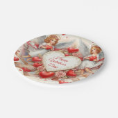 Engeltjes op Valentijnsdag  Papieren Bordje (Gekanteld)