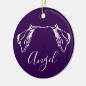 Engelversiering (pootafdrukken) keramisch ornament (Links)