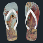 Engelvis in Koraal, Vintage Tropische Vissen in Oc Teenslippers<br><div class="desc">Vintage illustratie van mariene tropische engelvis die zwemt in een koraalrif. Doe je duikuitrusting aan,  zwem met de vissen en reis onder water naar de bodem van de diepblauwe zee!</div>