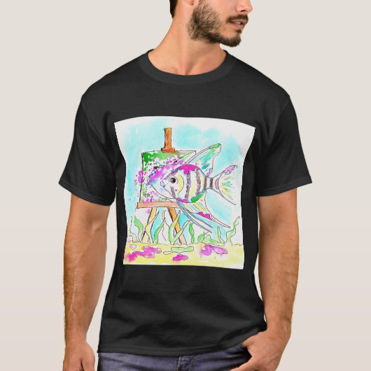 Engelvis Kunstenaar T-shirt (Voorkant)