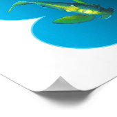 Engelvis Tweeling - Drie Blauwe Hart Illustratie | Poster (Hoek)