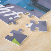 Engelwatervallen Venezuela vakantieposter. Legpuzzel (Zijkant)