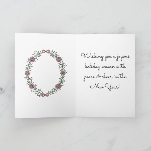 engelwormkat feestdagen kaart (Binnen)