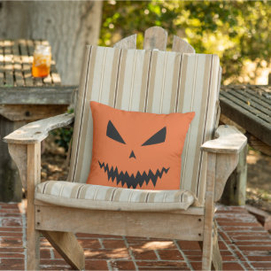 Engenge Halloween Jack OLantern zwart gezicht oran Buitenkussen