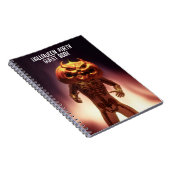 Engengepompte kop. Halloweenfeest Notitieboek (Rechterzijde)