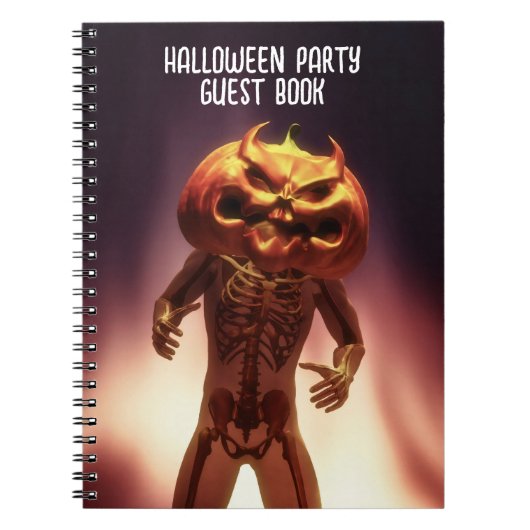 Engengepompte kop. Halloweenfeest Notitieboek (Voorkant)