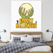 engere halloween canvas afdruk (Insitu (Slaapkamer))