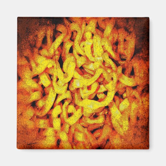 Engerige Oranje Ramen Magneet (Voorkant)