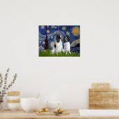 Engilsh Springer Paar - Sterrennacht Poster (Keuken)