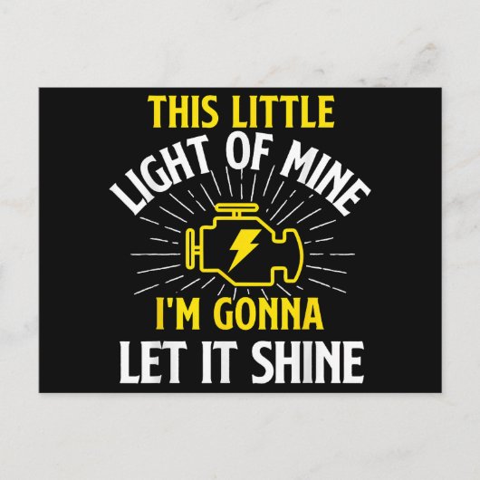 Engine Control Light - Car Guy Auto Mechanic Briefkaart (Voorkant)