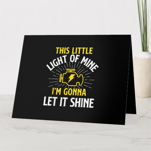 Engine Control Light - Car Guy Auto Mechanic Kaart (Voorkant)