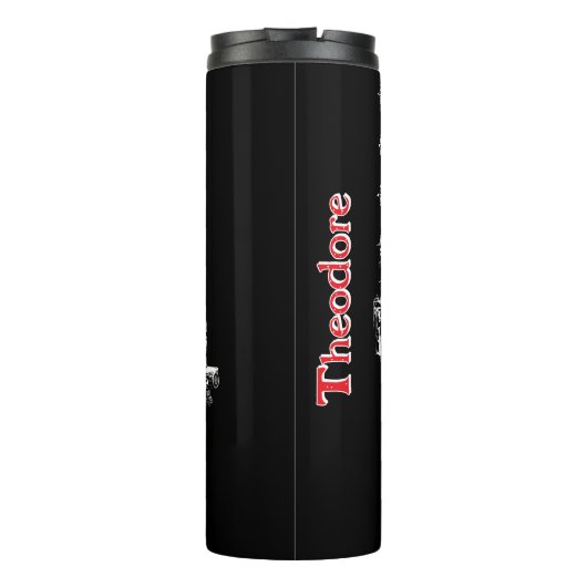 Engine Over Thin Red Flag Thermosbeker (Achterkant)