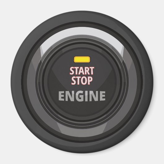Engine Start Stop Button voor Nerd Geeks Magneet (Voorkant)