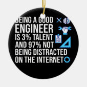 Engineer als goede software voor engineer computer keramisch ornament (Voorkant)