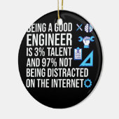Engineer als goede software voor engineer computer keramisch ornament (Links)