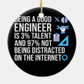 Engineer als goede software voor engineer computer keramisch ornament (Achterkant)