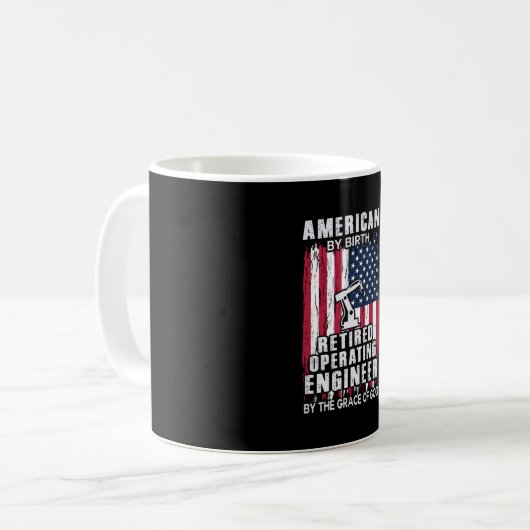 Engineer American Retired Operating Engineer Koffiemok (Voorkant links)