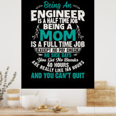 Engineer Art als ingenieur mam Poster (Keuken)