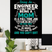 Engineer Art als ingenieur mam Poster (Thuiskantoor)