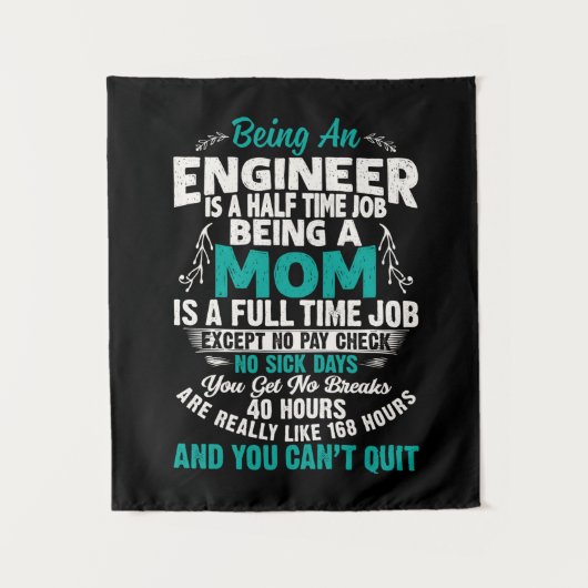 Engineer Art Being An Engineer Mom Wandkleed (Voorkant)
