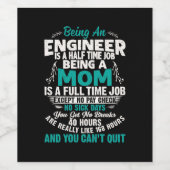 Engineer Art Being An Engineer Mom Wijn Etiket (Enkel label)