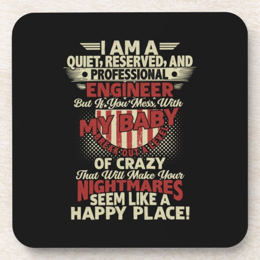 Engineer Art Professional Engineer Bier Onderzetter (Voorkant)