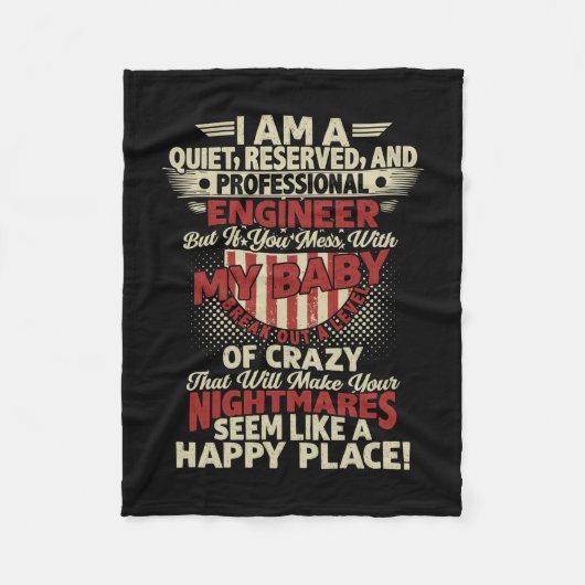 Engineer Art Professional Engineer Fleece Deken (Voorkant)