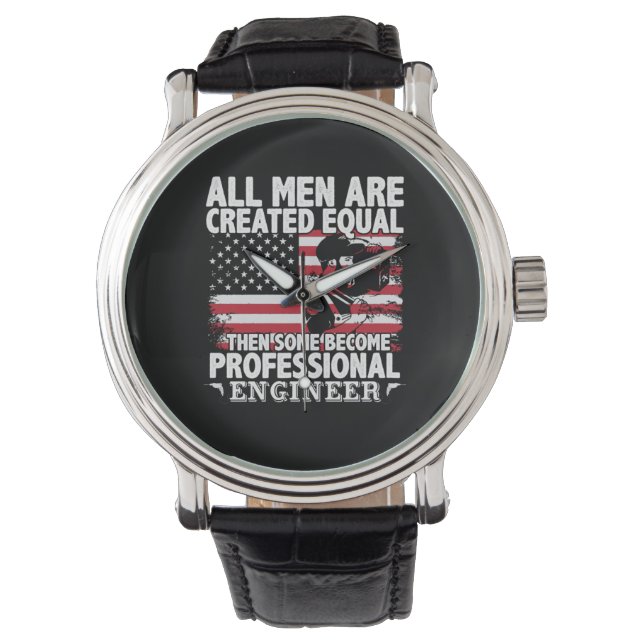Engineer Art Sommige Mannen worden professioneel e Horloge (Voorkant)