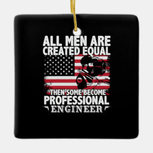 Engineer Art Sommige Mannen worden professioneel e Keramisch Ornament