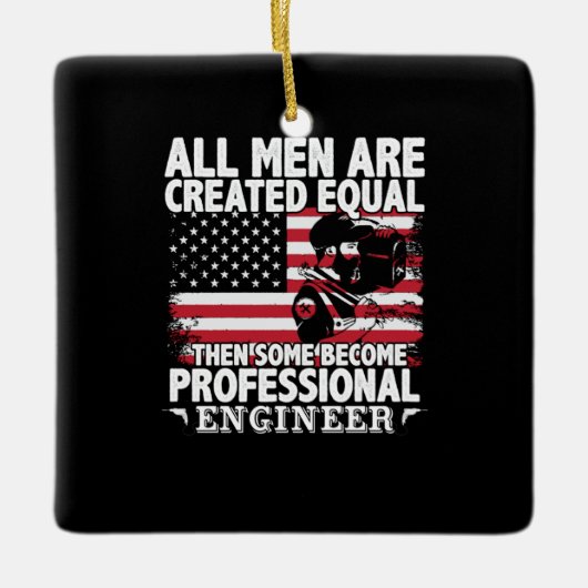 Engineer Art Sommige Mannen worden professioneel e Keramisch Ornament (Voorkant)