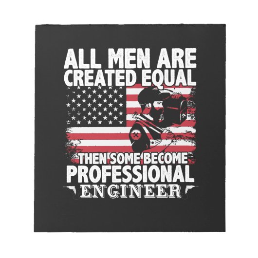 Engineer Art Sommige Mannen worden professioneel e Notitieblok (Voorkant)