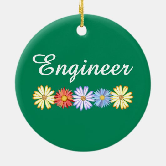 Engineer Asters Keramisch Ornament (Achterkant)