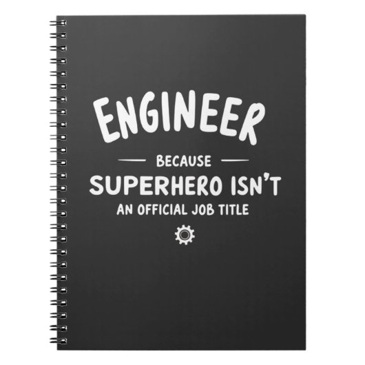Engineer – Because Superhero Isn’t an Official Job Notitieboek (Voorkant)