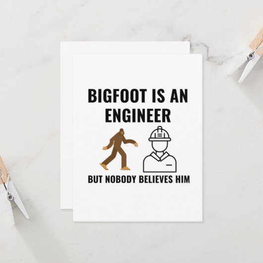 ENGINEER BIGFOOT KAART (Voorkant / Achterkant in situ)