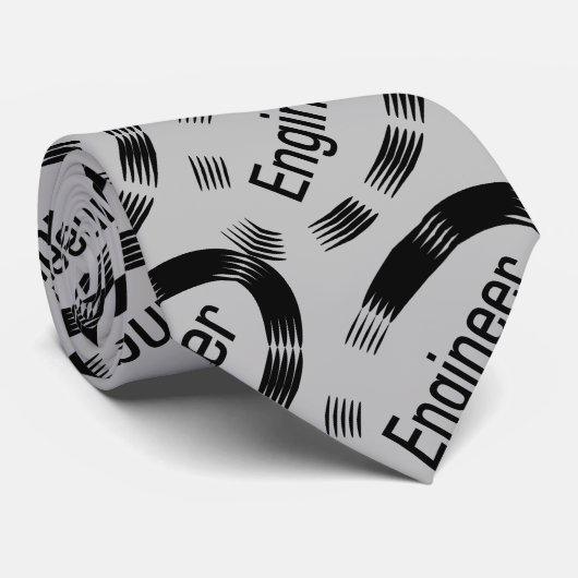 Engineer Black Oval Stropdas (Opgerold)