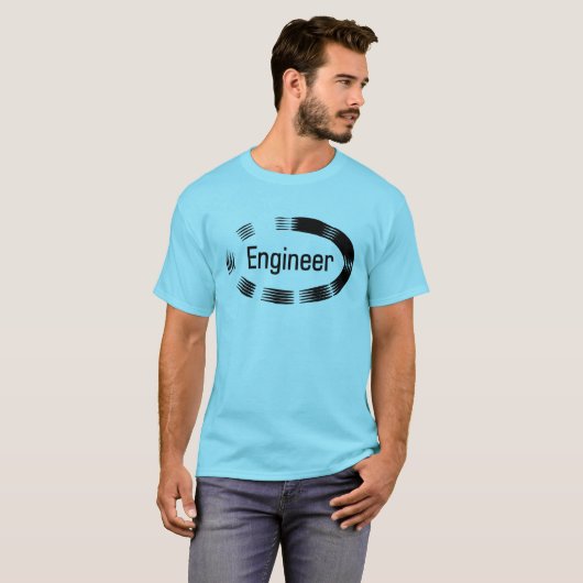 Engineer Black Oval T-Shirt (Voorkant volledig)