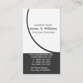 Engineer Black White Minimalist Abstract Modern Visitekaartje