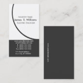 Engineer Black White Minimalist Abstract Modern Visitekaartje (Voorkant / Achterkant)