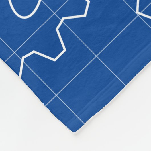 Engineer Blauwdrukstijl Aangepaste monogram Volwas Fleece Deken (Hoek)