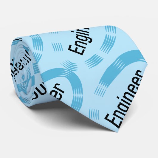 Engineer Blue Oval Stropdas (Opgerold)