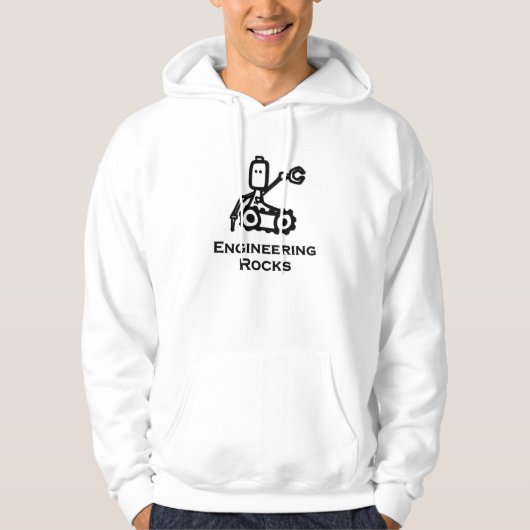 Engineer Bot Engineering Rocks Hoodie (Voorkant)