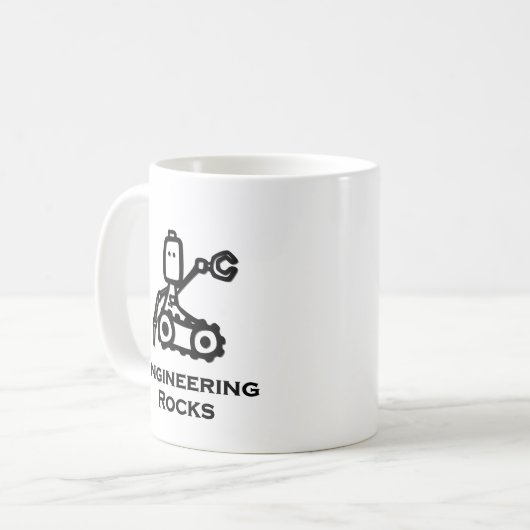 Engineer Bot Engineering Rocks Koffiemok (Voorkant links)